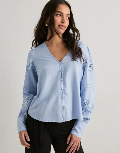 Vero Moda Blå Vmthea Ls Top Wvn Ga Vero Moda Blå Vmthea Ls Top Wvn Ga