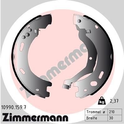 Bremseskosett, håndbrems ZIMMERMANN 10990.159.7