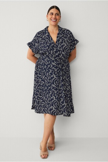 KAFFE Curve - Skjortekjole kcBeate Shirt Dress - Blå KAFFE Curve - Skjortekjole kcBeate Shirt Dress - Blå