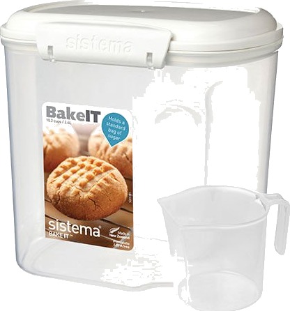 Sistema Bakery Hvit Oppbevaringsboks med kopp 2 Liter
