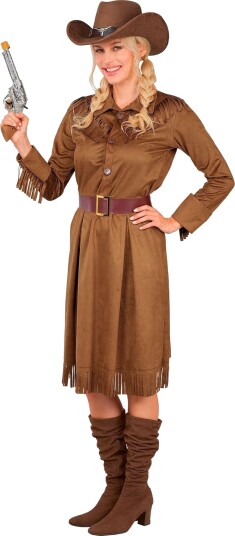 Brun Western Cowgirl Kostymekjole til Dame X-Large Voksenkostyme 93494