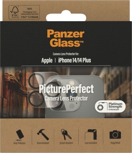 PanzerGlass PicturePerfect Kamerabeskyttelse for iPhone 14/14 Plus - Svart