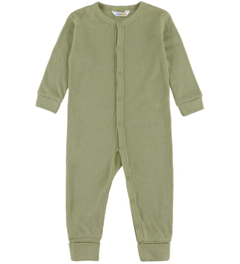 Joha Jumpsuit - Rib - Ull/Silke - Grønn - Joha - 40 - Jumpsuit