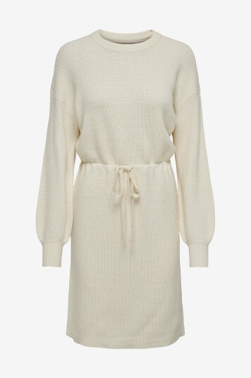 Only   Kjole onlKatia LS String O neck Dress   Beige