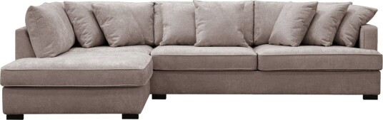 Rossita 4 seters Venstrevendt L formet Dyp Sjeselongsofa i Chenille Grå / Brun Rossita 4 seters Venstrevendt L formet Dyp Sjeselongsofa i Chenille Grå / Brun