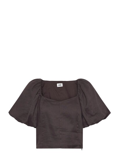 Twist & Tango Audrina Linen Top Brown 38 Twist & Tango Audrina Linen Top Brown 38