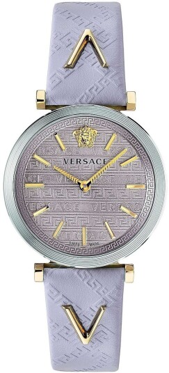 Versace Dameklokke VELS00219 V Twist Sølvfarget/Lær Ø36 mm