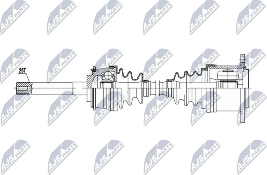 NTY NPW-TY-202 Drivaksel