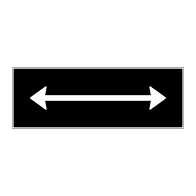 Jo Safety Underskilt med pil begge veier 25 x 70 cm Privatrettslige skilt 6309310