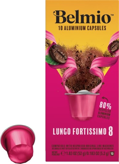 Belmio Lungo Fortissimo kaffekapsler for Nespresso 10 pakning