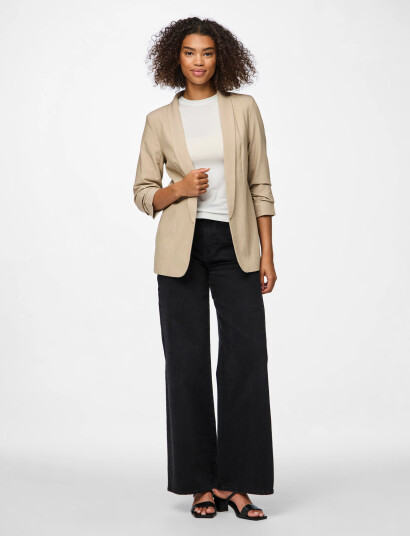 Pieces Pcbosella 3/4 Blazer Noos Bc - Beige - XXS Pieces Pcbosella 3/4 Blazer Noos Bc - Beige - XXS