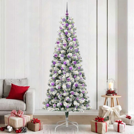 Kunstig sammensatt juletre med LED  stripelys 240 cm PVC