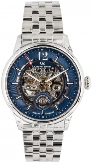 Carl von Zeyten Herreklokke CVZ0080BLMS Schramberg Blå/Stål Ø43 mm Carl von Zeyten Herreklokke CVZ0080BLMS Schramberg Blå/Stål Ø43 mm
