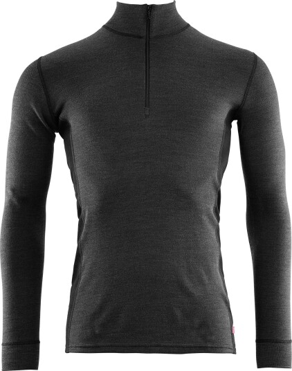 Aclima WarmWool Mock Neck with Zip Man Marengo/Jet Black M