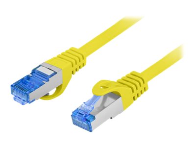 Lanberg Koblingskabel Rj 45 Hann Til Rj 45 Hann 25 Cm 6 Mm S/Ftp Cat 6A Halogenfri Uten Hindringer Rund Flertrådet Gul Ral 1016 PCF6A 10CC 0025 Y