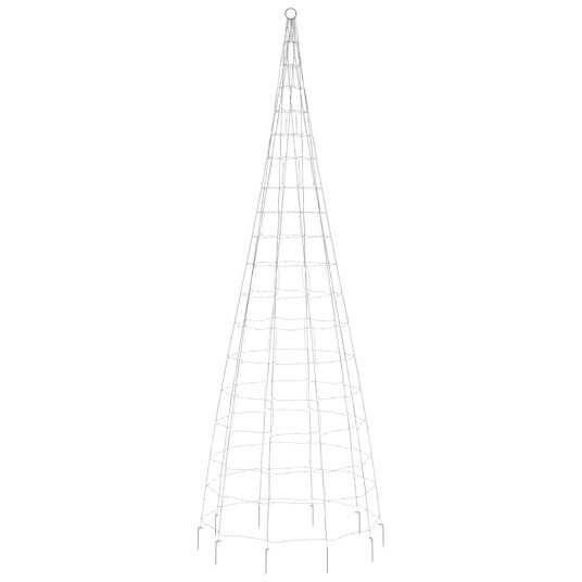 vidaXL Juletrelys på flaggstang 550 LED varmhvit 300 cm