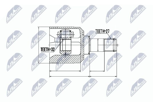 Nty Drivknute drivaksel NTY NPW MS 036