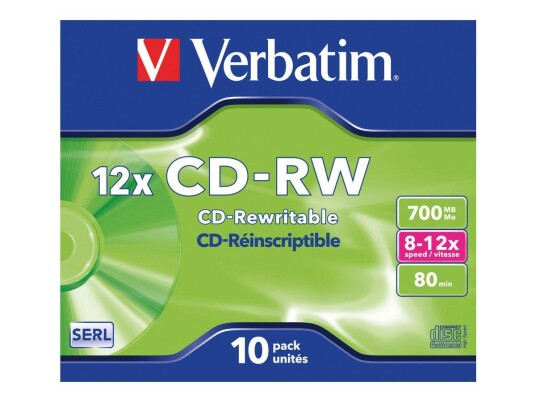 Verbatim 10 x CD-RW - 700 MB 8x - 12x - CD-eske