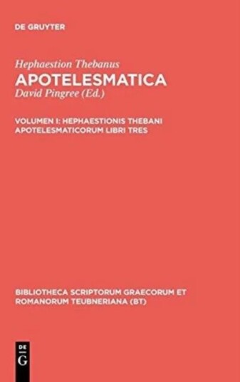 Apotelesmaticorum, Vol. I Cb Av Hephaestio Thebanus