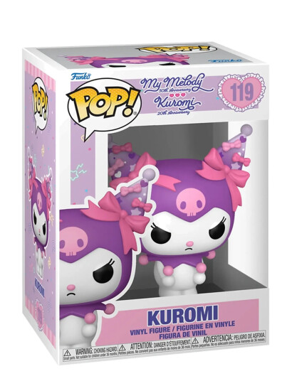 Funko Pop Sanrio Kuromi Grumpy Figur - Lilla - 20-årsjubileum
