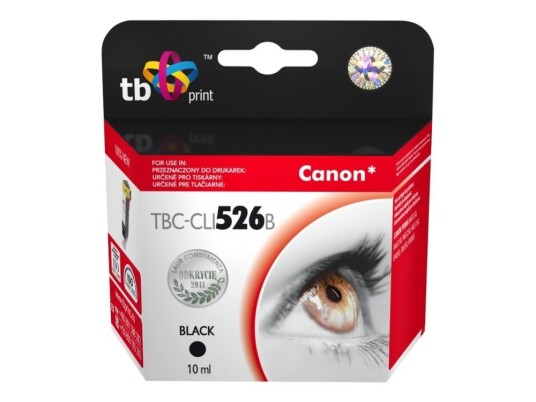 Tb - 10 Ml - Svart - Kompatibel - Blekkpatron (Alternativ For: Canon Cli-526Bk) - For Canon Pixma Ip4950 Ix6550 Mg5350 Mg6150 Mg6250 Mg8150 Mg8250 Mx715 Mx885 Mx895