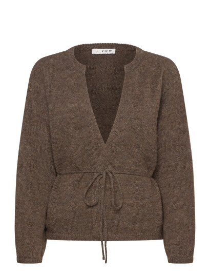 A View Lisette Knit Cardigan Brown M