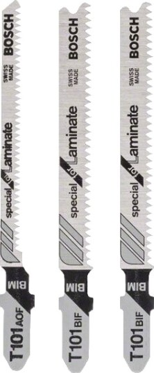 Bosch T 101 Stikksagbladsett for Laminat - 3 Deler - T-Skaft