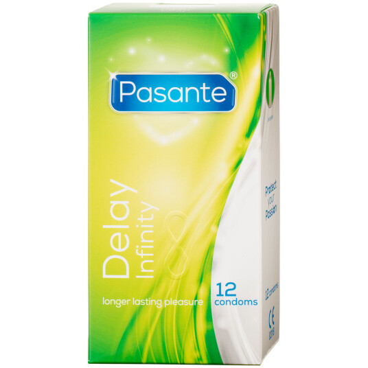 Pasante Infinity Delay Kondomer 12 stk. - Klar Pasante Infinity Delay Kondomer 12 stk. - Klar