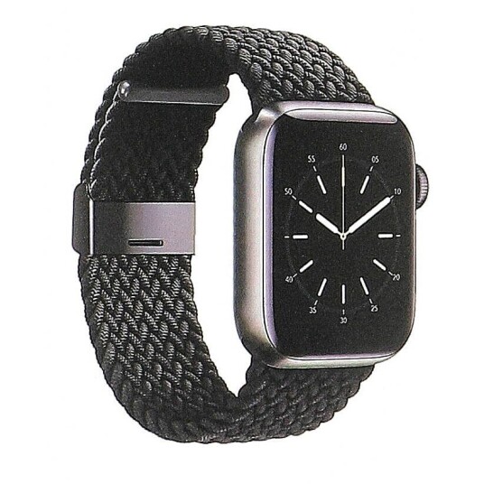 GEAR Apple Watch (38/40/SE/41MM) GEAR Flettet Klokkerem - Svart