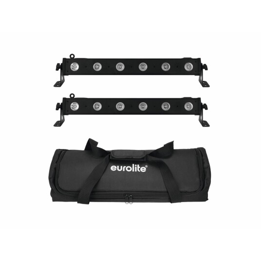 EuroLite Set 2x Led Bar-6 Qcl Rgbw & Soft Bag
