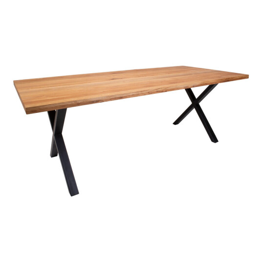 Moss spisebord 200x95 cm eik oljet, svart.