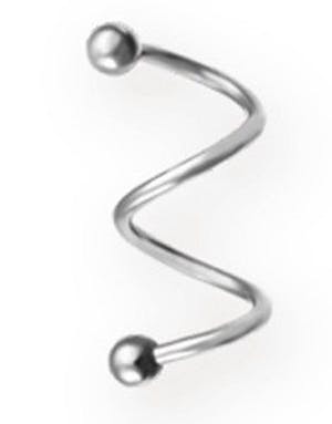 Dual Curve 1.2 x 14 mm Sølvfarget Øyenbrynspiercing