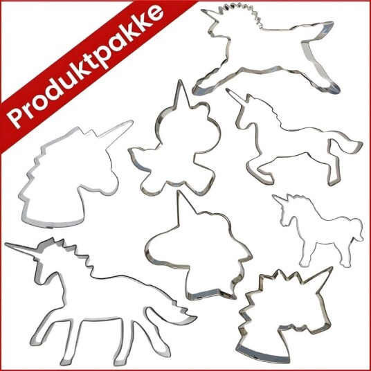 Pepperkakeform Enhjørning Sett/8 Pepperkakeform Enhjørning Sett/8