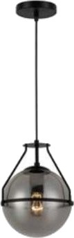 Hengelampe Gtv Drop Os Dro2 10 Dec 1X25w E27 Svart/Røykfarget