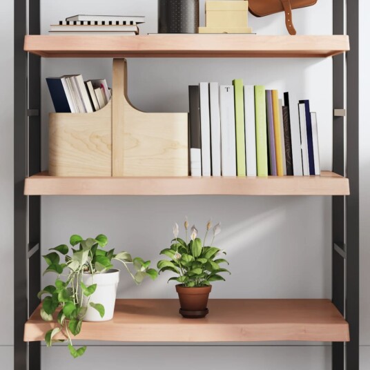 vidaXL Vegghylle lysebrun 80x60x6 cm behandlet heltre eik