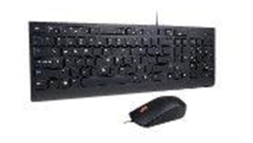 Lenovo Essential Wired Combo - keyboard and mouse set - US / European - Tastatur - Engelsk - Svart Lenovo Essential Wired Combo - keyboard and mouse set - US / European - Tastatur - Engelsk - Svart