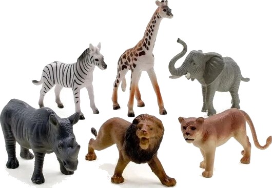 Pocket Money Safari Animals 6 Pcs