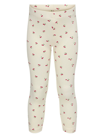 Kids Only Kmgtrinny Aop Bsc Legging Jrs Noos - Cream - 98
