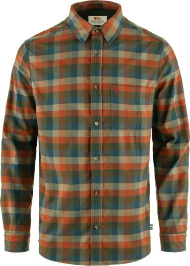 Fjellreven Men's Lappland Stretch Flannel Shirt Laurel Green-Autumn Leaf M