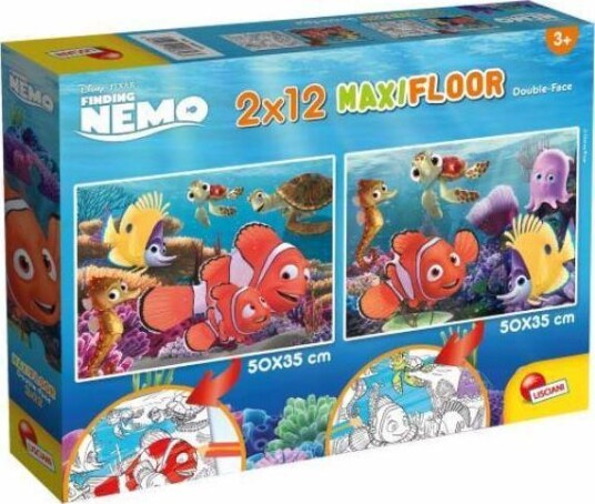 Puzzle Lisciani Double-Sided Jigsaw Supermaxi 2X12el. 50X35cm Nemo. 86573 Leaves