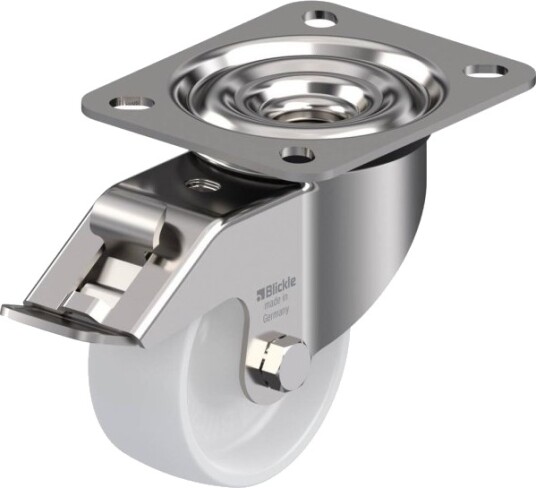 Blickle 462614 Lex-Po 75G-Fi Styrehjul Med Brems - Hjuldiameter 75 Mm - Bæreevne (Maks.) 150 Kg - 1 Stk