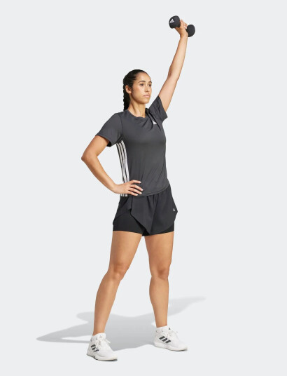 Adidas Performance We 3S Crew Tee   Black   XXS