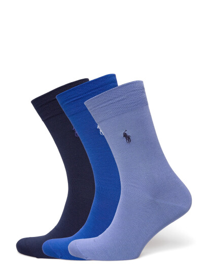Polo Ralph Lauren Cotton Blend Trouser Sock 3 Pack Blue 43 46