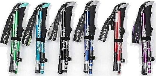 Naturehike Antishock Sammenleggbare Turstaver 5-seksjoner Gåstav for Vandring 2023 blå 95–110 cm blå 95–110 cm