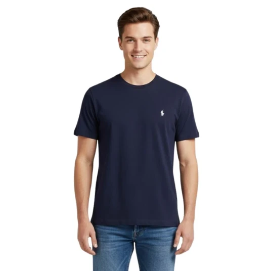Ralph Lauren Polo Bci Liquid Cotton Sle Top Navy M