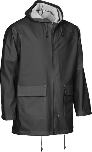 Elka Regnjakke PU/PVC 306600 sort Str. 3XL Elka Regnjakke PU/PVC 306600 sort Str. 3XL