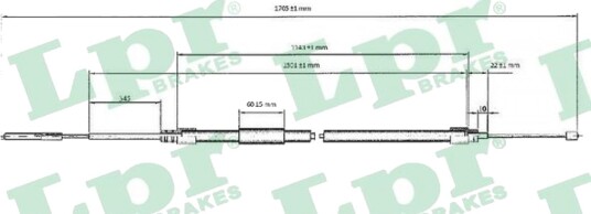 Bremsewire LPR C0077B
