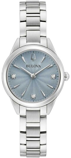 Bulova Dameklokke 96P255 Sutton Blå/Stål Ø28 mm Bulova Dameklokke 96P255 Sutton Blå/Stål Ø28 mm