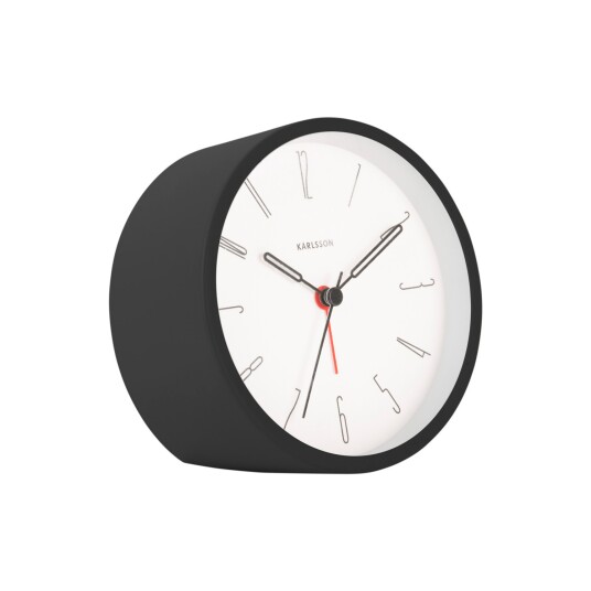 KARLSSON Alarm Clock Belle Numbers Iron Black - Black - Ø11X5XCM KARLSSON Alarm Clock Belle Numbers Iron Black - Black - Ø11X5XCM