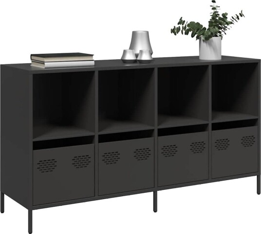 Skjenk svart 135x39x73,5 cm kaldvalset stål Skjenk svart 135x39x73,5 cm kaldvalset stål